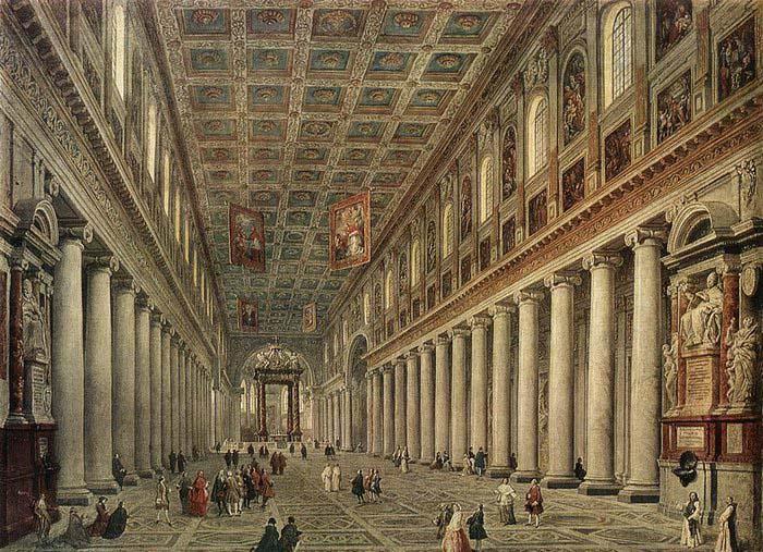 Giovanni Paolo Pannini Interior of the Santa Maria Maggiore in Rome China oil painting art
